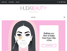 Tablet Screenshot of hudabeauty.com